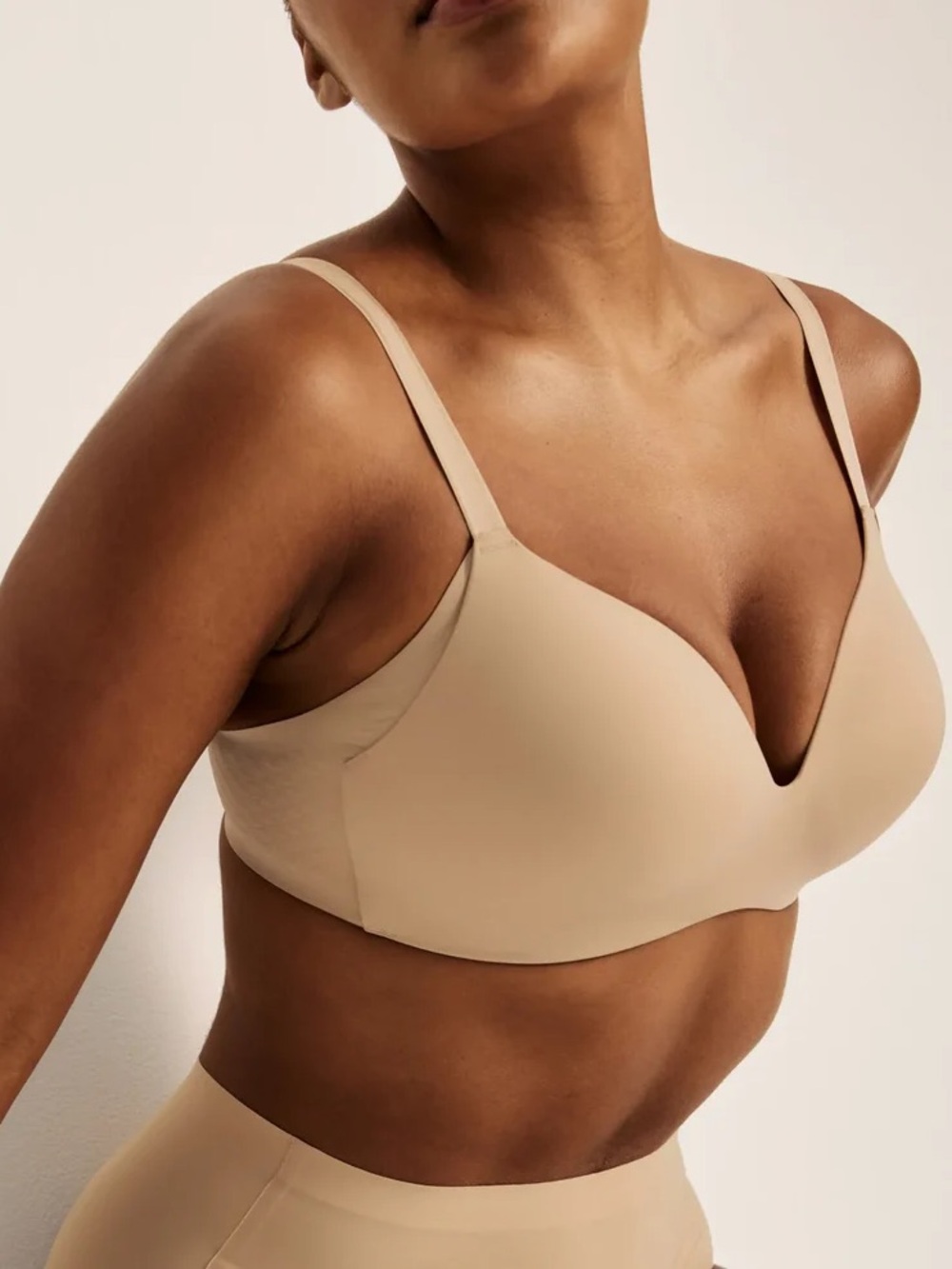 Knix WingWoman Contour Bra 32F Nude Seamless